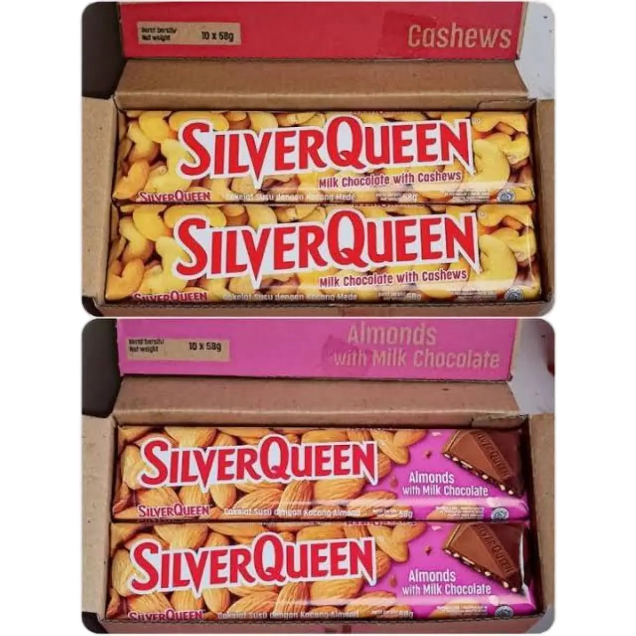 Silver queen cokelat batang 1 box 55 g x 10 Chocolate Coklat Camilan Cemilan Food Manis Snack Makanan