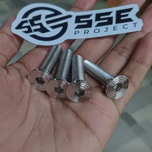 BAUT L 12 STAINLESS STENLIS M8 CUSTOM SLIM TIPIS UNIVERSAL (PER 1 BIJI)