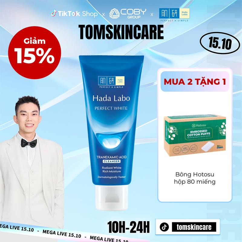 [MUA 2 TẶNG 1] Kem Rửa Mặt Hada Labo Sạch Sâu, Dưỡng Sáng Da 80g | HASAKI BEAUTY