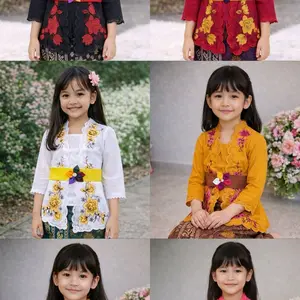 SEPAKET ANAK KAMEN BORDIR +  KEBAYA BORDIR