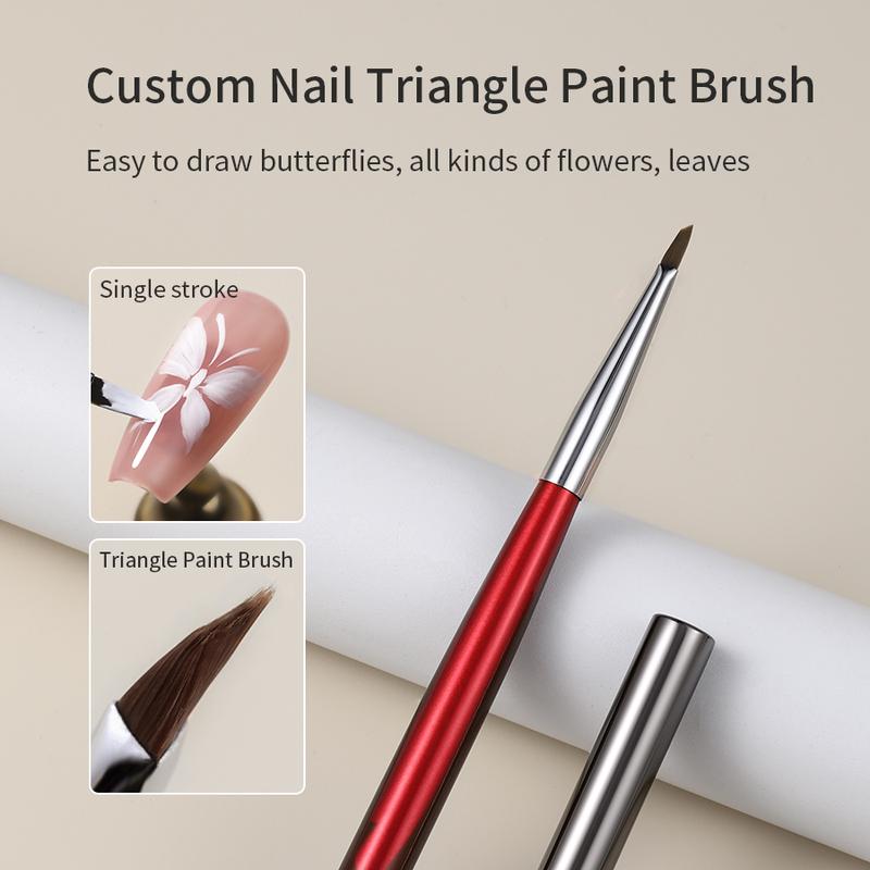 Bút Tam Giác Làm Móng, Mới Cho Năm 2024, Cọ Đặc Biệt Cho Sơn Gel, Vẽ Hoa Và Sơn, Với Màu