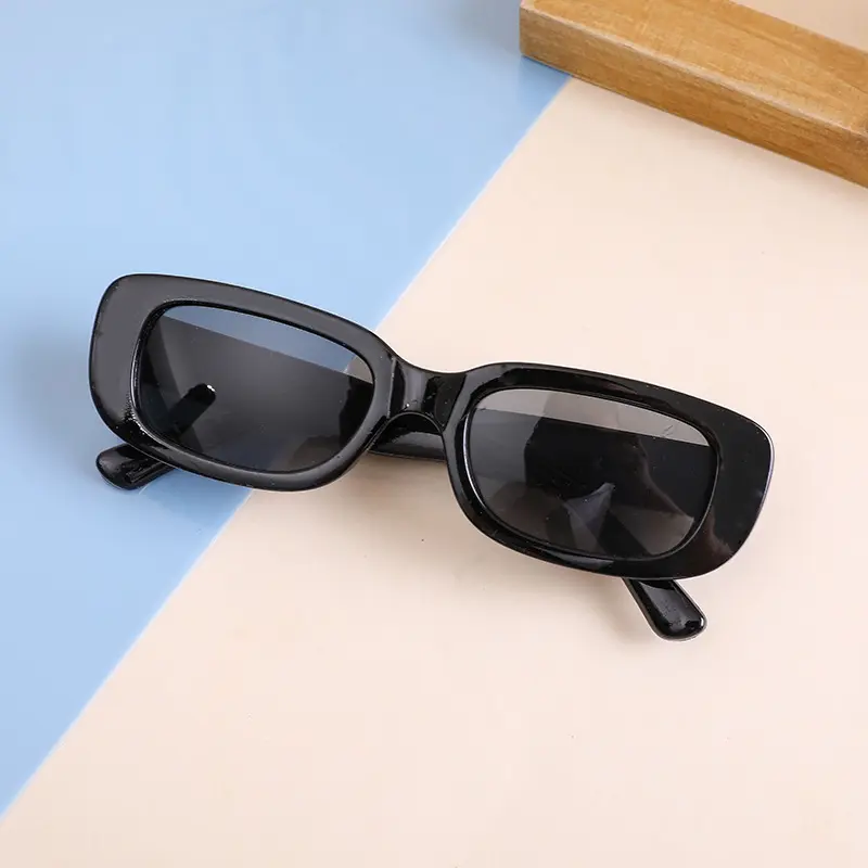 Kính Râm Trẻ Em Gọng Vuông Retro, Chống Nắng Ngoài Trời, Chụp Ảnh Du Lịch 2