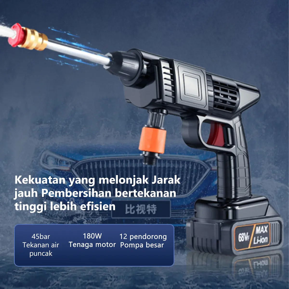 FIXIT Jet Cleaner Tekanan 998V 120Bar Portable Mesin Cuci Mobil dengan Nozel Multifungsi & Baterai Litium 599V Kekuatan Jarak Jauh Diskon Toko Baru FIXIT Jet Cleaner Tekanan 998V 120Bar Portable Mesin Cuci Mobil dengan Nozel Multifungsi & Baterai Litium 599V Kekuatan Jarak Jauh Diskon Toko Baru