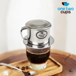 Vietnam Drip Kopi 180ml 220ml Gelas Cangkir Saringan Tetes Vietnamese Coffee Stainless Steel Kitchenware