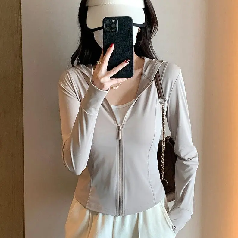 Quần áo chống nắng, Phiên bản vừa vặn Nhỏ thoáng khí, Áo khoác mùa hè mỏng, Chống tia cực tím, Dành cho phụ nữ, UPF50 8