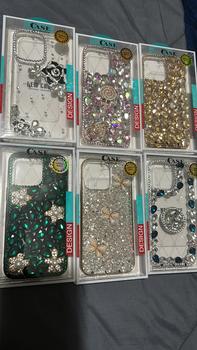 Product Review of Black Rose Rhinestone Phone Case compatible with iphone 16 15 14 13 12 11 pro max 13 14 15 plus -with chain from s**3 0