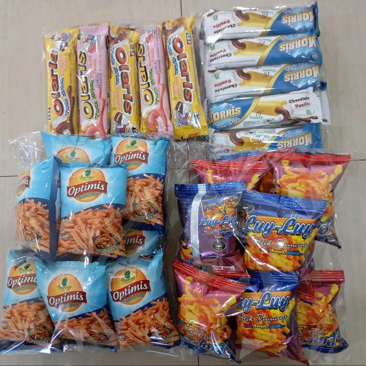 snack bayar 1 dapat 4 eceran 1000an