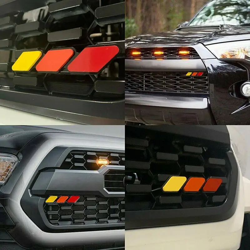 Biểu Tượng Huy Hiệu Lưới Tản Nhiệt, 3 Màu, Cho Toyota Tacoma, Tundra, 4Runner, TRD, Highlande, Rav4, CHR, Dải, Đầu Vào Khí, Phụ Kiện Ô Tô 4