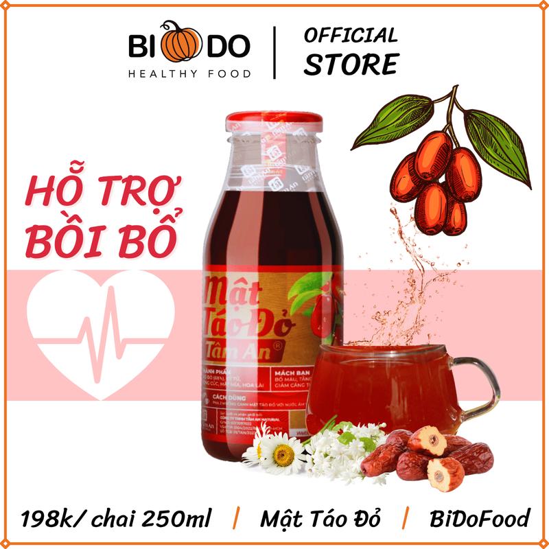 BiDoFood Mật Táo Đỏ Tâm An 250ml - Hỗ Trợ Bồi Bổ Hồng Hào Tươi Tắn