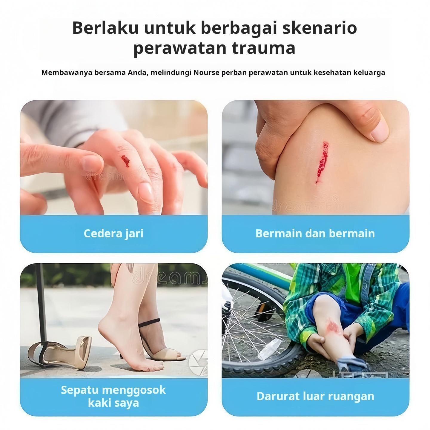 60 perban hemostatik medis transparan, tahan air, dan dapat bernapas