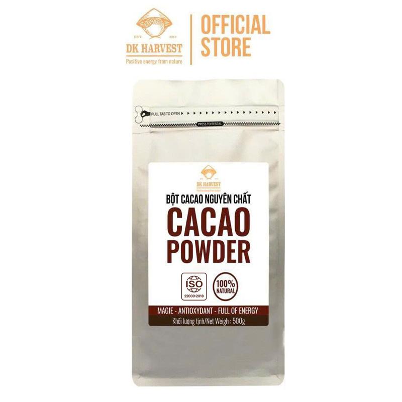 Bột Cacao Nguyên Chất DK Harvest Túi 100g/200g500g – Chuẩn ISO22000:2018  11-13% Bơ Cacao | Đậm Vị, Giàu Chất Chống Oxy Hóa, Cải Thiện Tâm Trạng