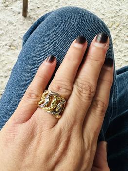 Product Review of Cincin Adira Gold Chrome Cincin Emas Gold Plated 24K Perhiasan Wanita Ring from 𝚢**𝚊 0