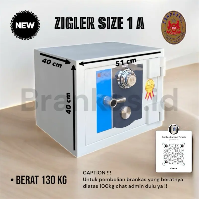 Brankas Zigler 1 A Conceal - Brankas Anti Kebakaran dan Pencurian 0