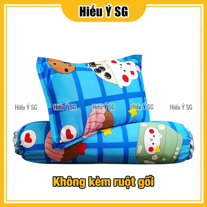 Combo áo gối nằm + áo gối ôm thun lạnh cho bé Hiếu Ý mềm mát, an toàn cho da nhạy cảm 4