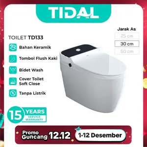 Ramadhan Home Sale TIDAL Toilet Kloset Duduk Siphonic Soft Close Powerful Flush TD133