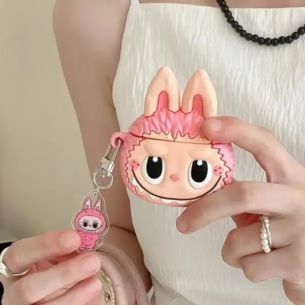 i12+Labubu Merah Muda