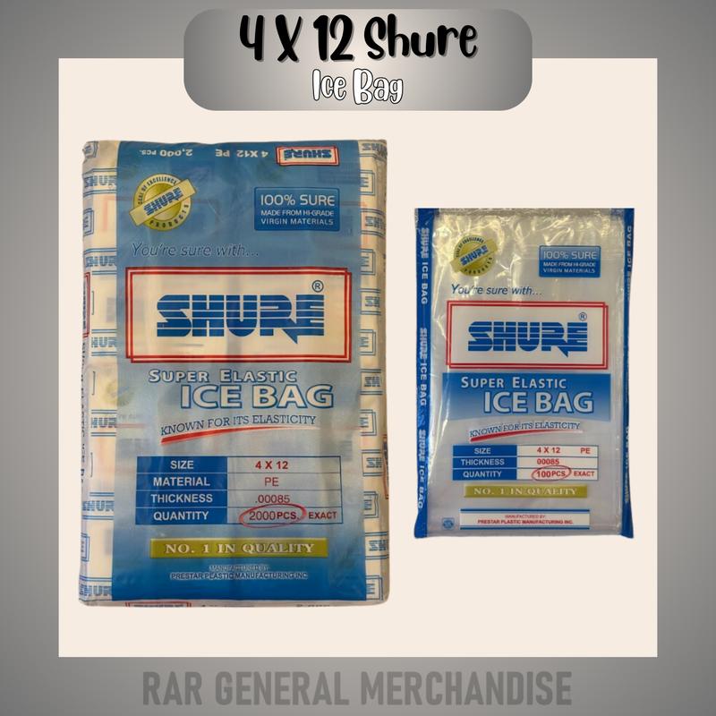 Super Elastic Ice Bags (Shure) - 4x12 Inches [100 Pieces] - TikTok Shop ...