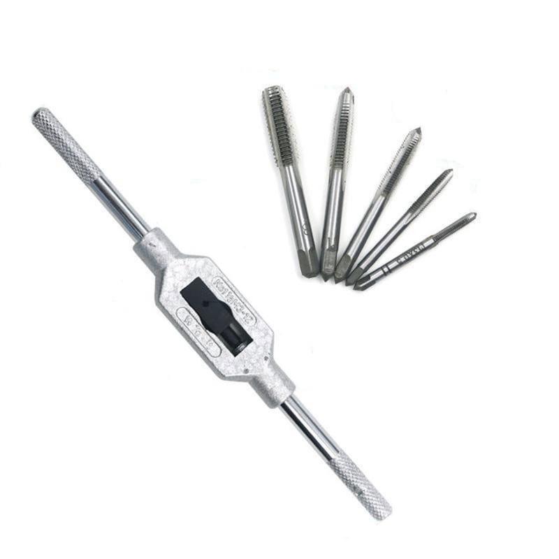 6pcs Adjustable Hand Tap Wrench Holder Thread Metric Handle Tapping ...