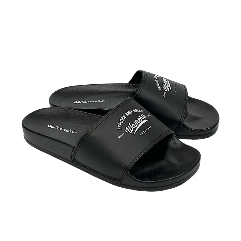 SANDAL WAMERA - Moonlight Black White Sandal Slop Pria&Wanita Sandal Slide Santai Unisex 2
