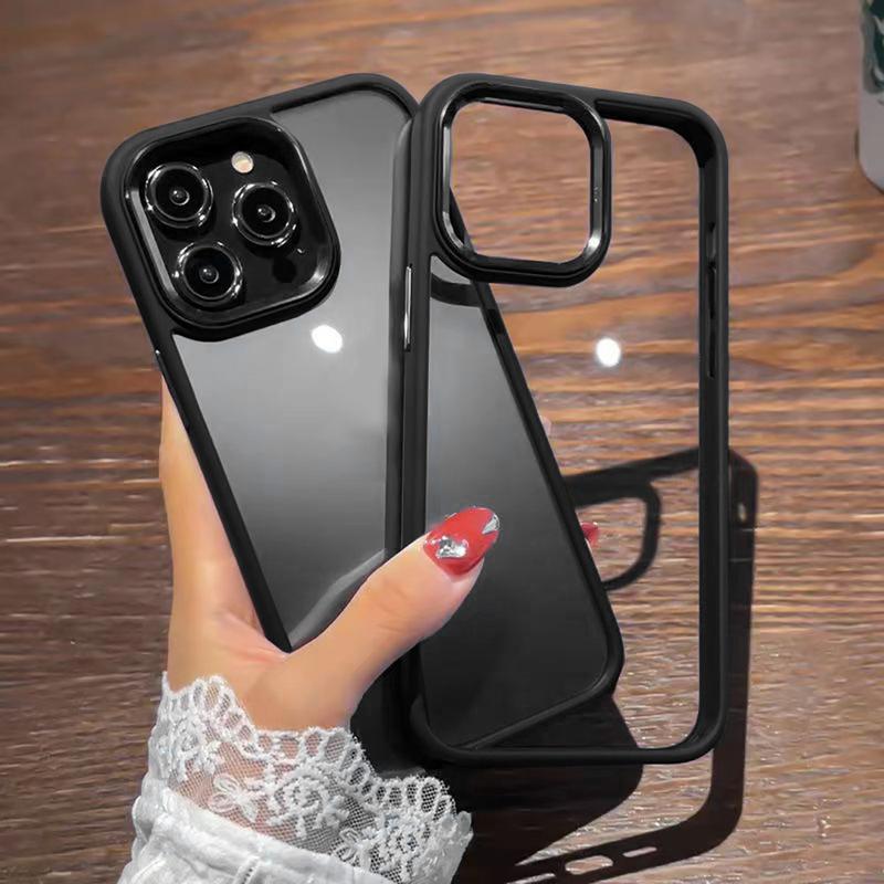 Product Introduction of Hot Sale Luxury Acrylic Transparent Phone Case For iPhone 11 12 13 14 Pro Max Plus X XR XS Max 6 6s 7 8 Plus SE2 se 2020 Electroplating Shockproof Cover Back Phone Casing 28