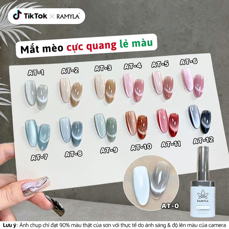 Sơn gel mắt mèo cực quang lẻ màu RAMYLA Tuxi Nails
