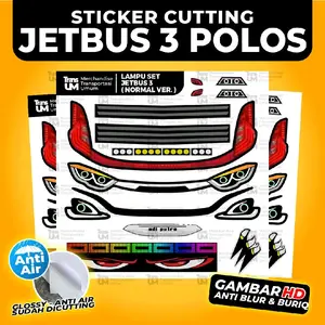Sticker cutting lampu bis RKC Jetbus 3 Polos