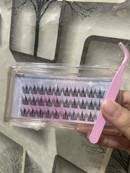 Product Review of [TANPA LEM] BAISISI Bulu Mata Palsu Individual Lashes Z11 Korean Segmentasi + FREE TWEEZER | eyelash extension | Douyin Lashes | Eye Make Up from a**s 0