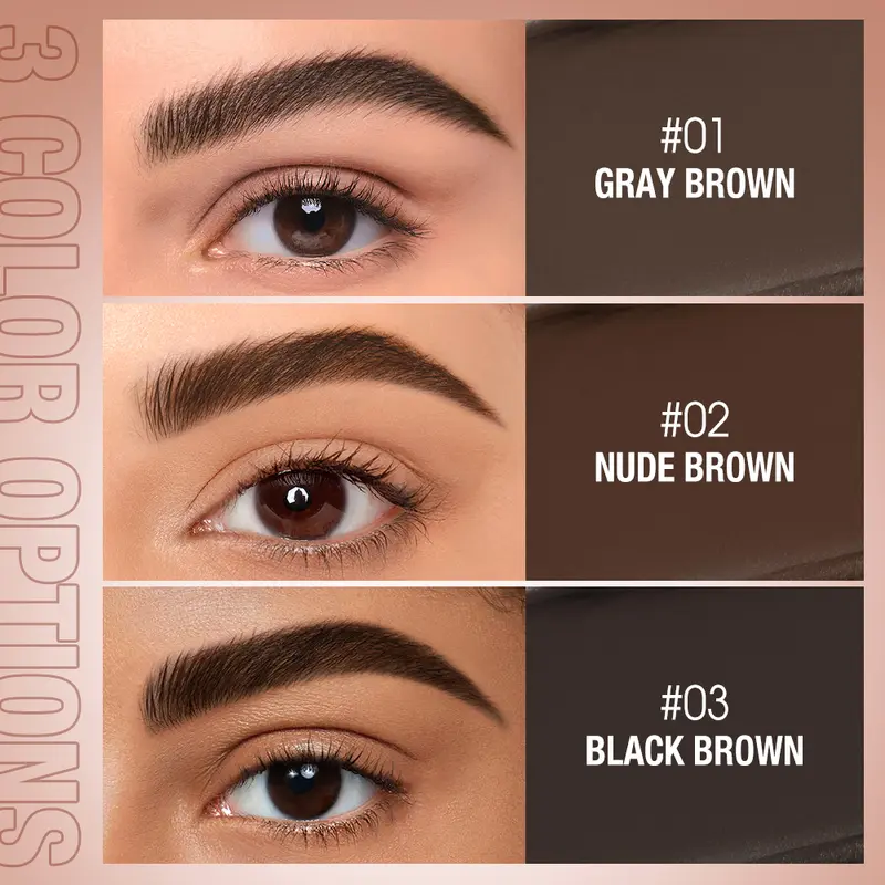 【LIVE】O.TWO.O 2-in-1 Eyebrow  Long-lasting Hold Color Locking  FLUFF SHAPING BROW WAX & BROW CREAM 3D Wild Eyebrows 65g 6