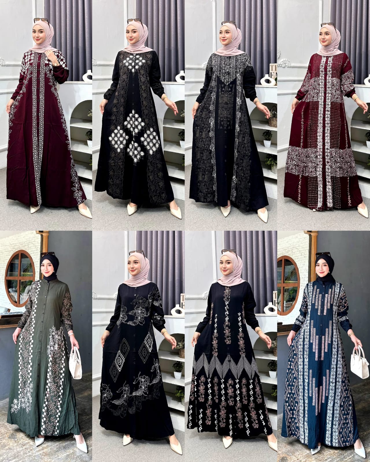 Naya Batik - Gamis Twill Ori Premium 2026 Berkualitas Motif Garis Batik Cap Malaman Bukan Sablon Busui Friendly Lengan Panjang Karet Model Tali Samping Full Kancing Dress Wanita Muslim Remaja Tanpa Rempel Nyaman Kain Katun