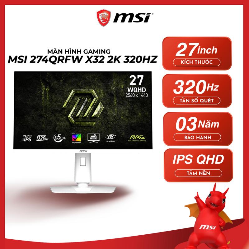 MÀN HÌNH GAMING MSI MAG 274QRFW X32 HÀNG CHÍNH HÃNG BẢO HÀNH 3 NĂM
