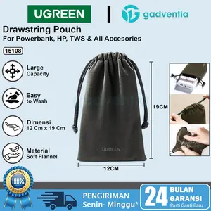 UGREEN 20319 Storage Pouch Bag Tas Tempat Kabel Data Charge Handsfree Powerbank Hp iPhone Android Berkualitas