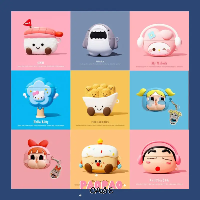 Paopao Case COD Headset Bluetooth I12 I3 PRO Earphone Bluetooth Lucu Case Kartun Airpods Bluetooth PRO Gen 3