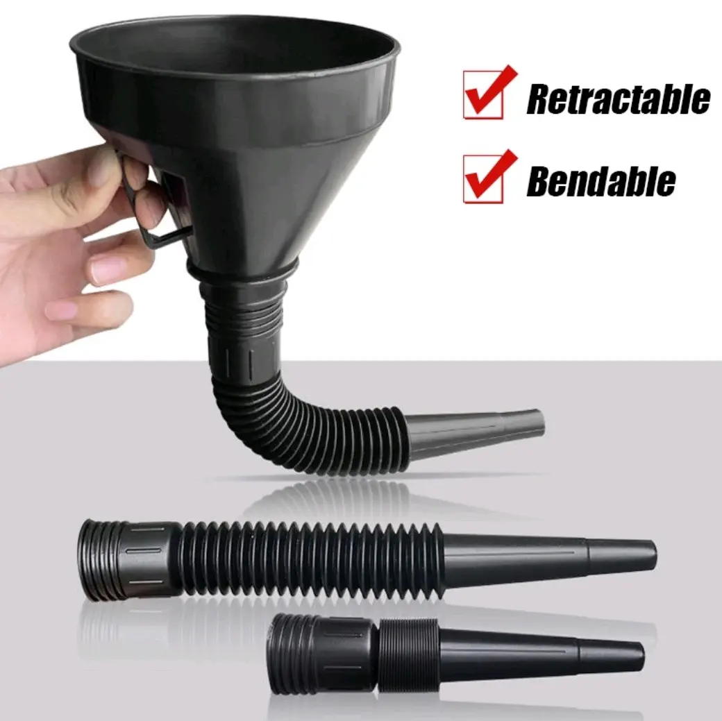 Carzkool Nozzel Corong Bensin Lentur , Minyak ,Oli , air Wide  Mouth Funnel