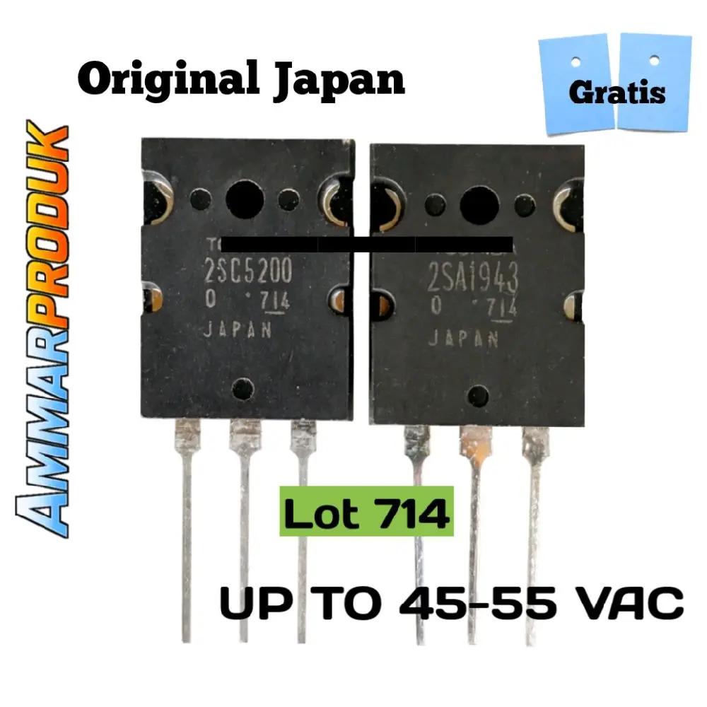 Transistor Final Tosh 2SC5200 2SA1943 Lot 714 Original Gratis Isolator Tr Final Tosh Lot 714