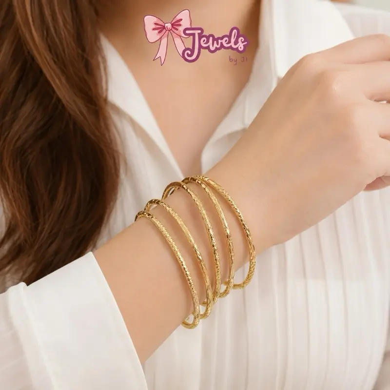 Gelang Wanita Model Keroncong Lapis Emas Anti Karat - 1 pc