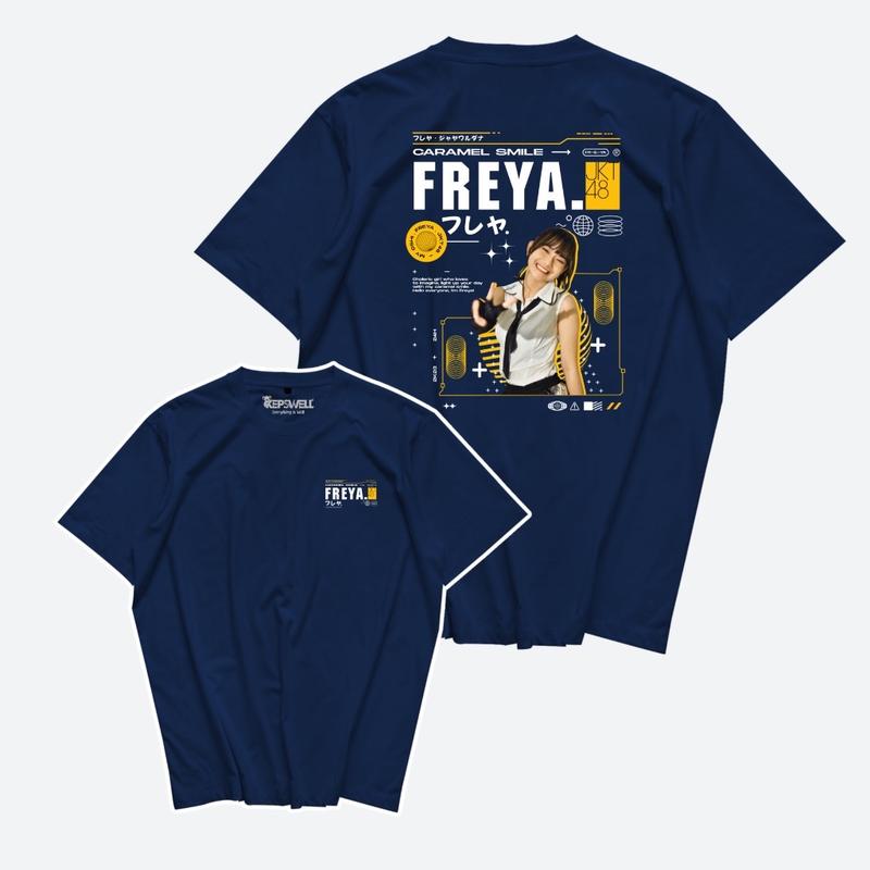 Kaos My Oshi Freya JKT48 - Baju Streetwear - T-Shirt Viral Combed 30s Pria Unisex 2