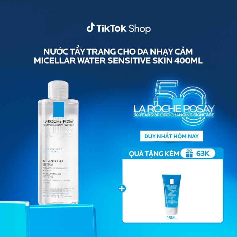 [AWO] Nước làm sạch sâu và tẩy trang cho da nhạy cảm La Roche-Posay Micellar Water Ultra Sensitive Skin 400ml