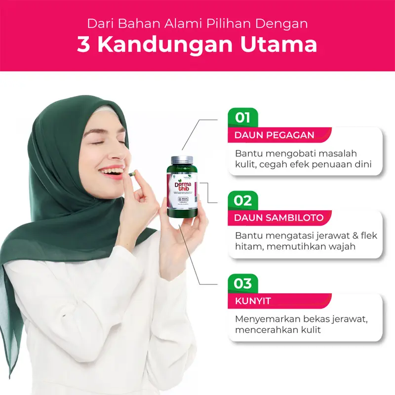 【Package】DERMATHIB Glow Up Series - Suplemen & Acne Facial Wash Acid Berjerawat 3