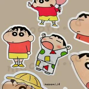 10pcs STIKER SINCHAN WATERPROOF