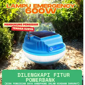 Lampu Camping Tenaga Surya Portabel Outdoor Camping IP67 Tahan Air 600-800W