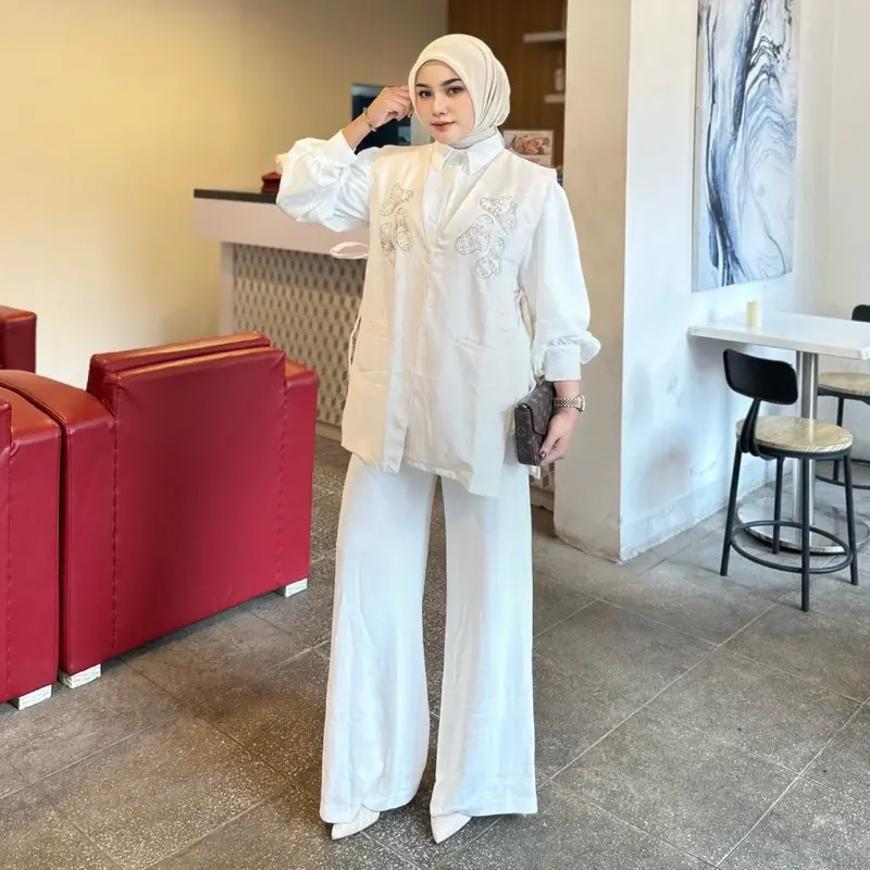 Lulla set outer by kananum 2in1 vest + inner ( terpisah ) bahan katun tencel 1