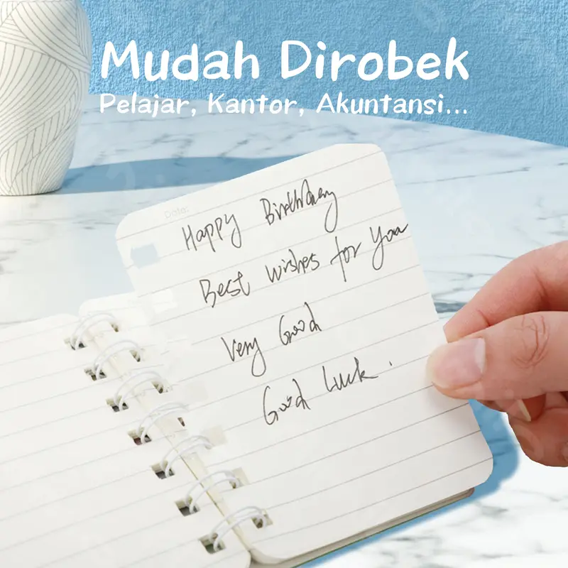 [READY] Aimilo Notebook Mini A7 Buku Kecil Catatan Scrapbook Mini Buku Notes Kecil Alat Tulis Sekolah 80 Lembar Kertas Binder 6