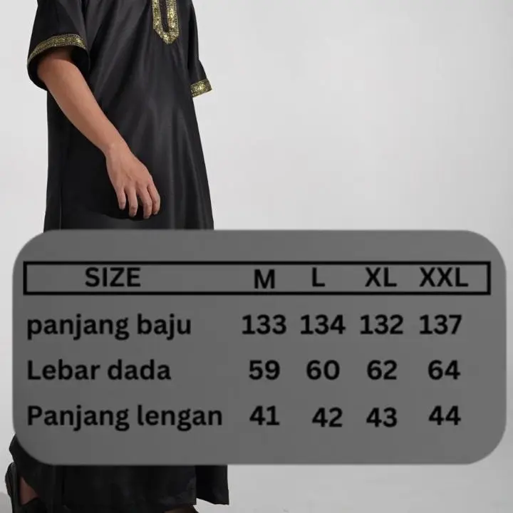 Jubah Sultan Erch - Thobe Morocco Pria Kekinian Bahan Katun Premium Lebaran Muslim Panjang Warna Sage Gamis Dewasa Hitam Navy 5