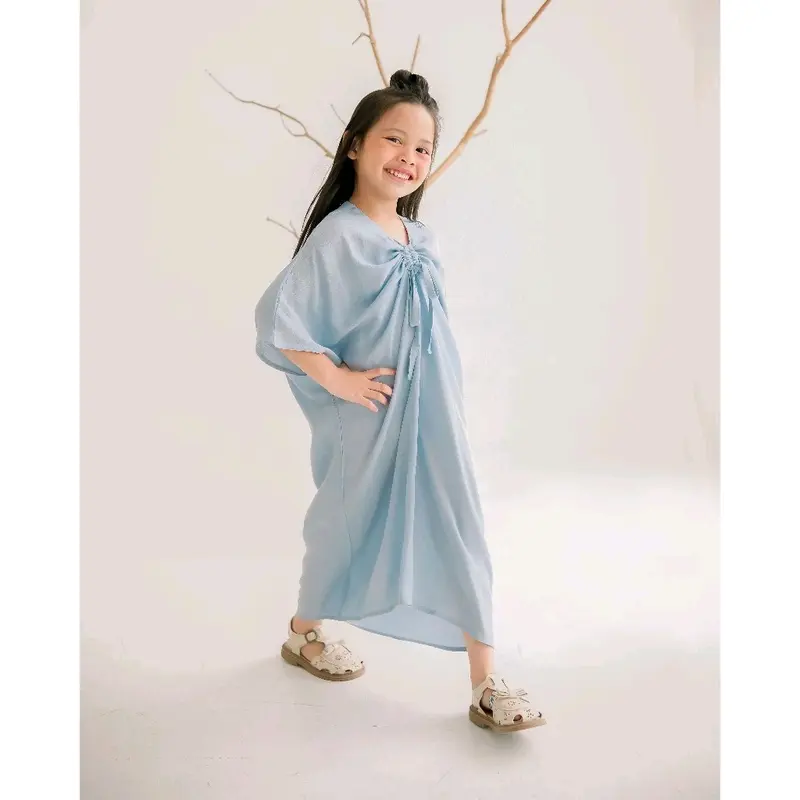 KAFTAN ANAK TERBARU LEBARAN 2024 VIRAL KEKINIAN BAJU LEBARAN ANAK BUTIK PREMIUM  Polos Katun 4