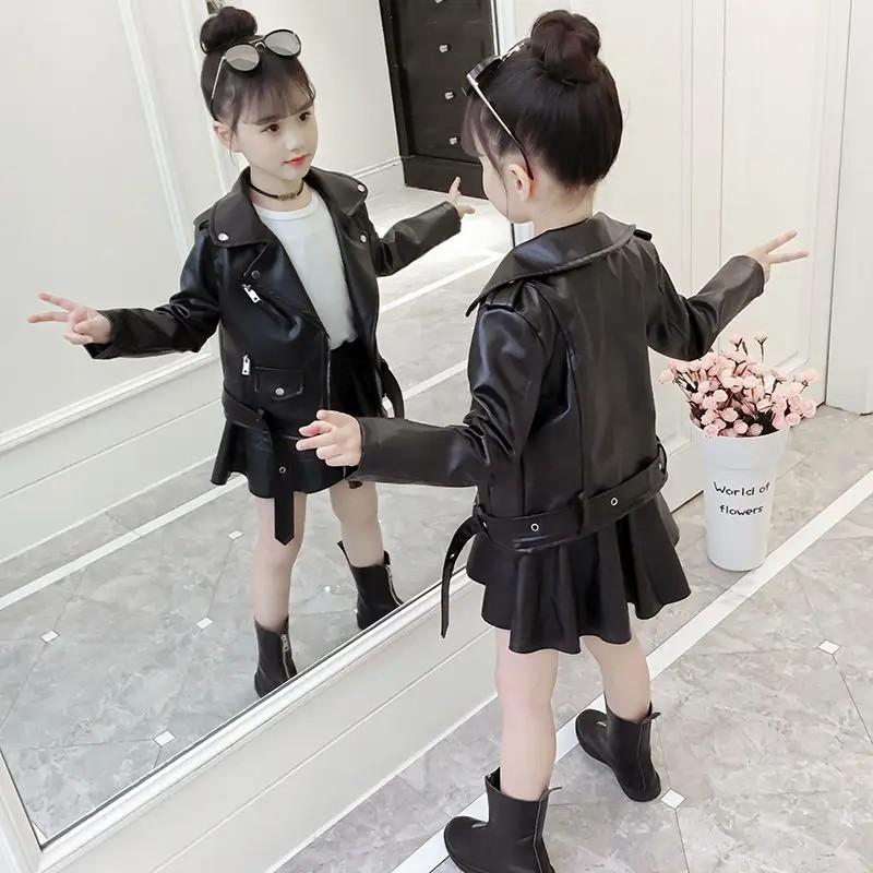 Jaket Fashion Anak Kulit Sintetis Model Ramones Warna Hitam  Polos ( Jaket aja ya )