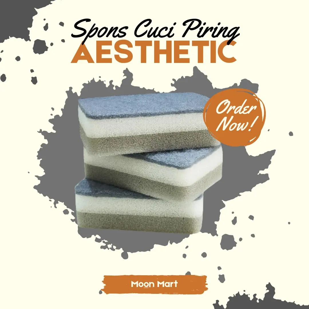MoonMart - Spons Busa Cuci Piring Aesthetic / Spons 2 sisi / Magic Spons