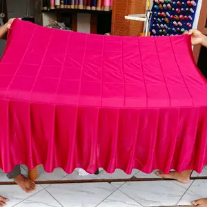 Cover Meja Busa Ukuran 120x60 T 75cm Warna Merah Maroon