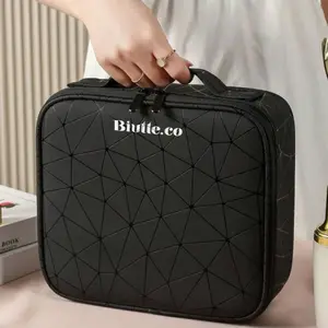 Tas Kosmetik  Kulit Make Up Travel Organizer Bag Waterproof Hitam