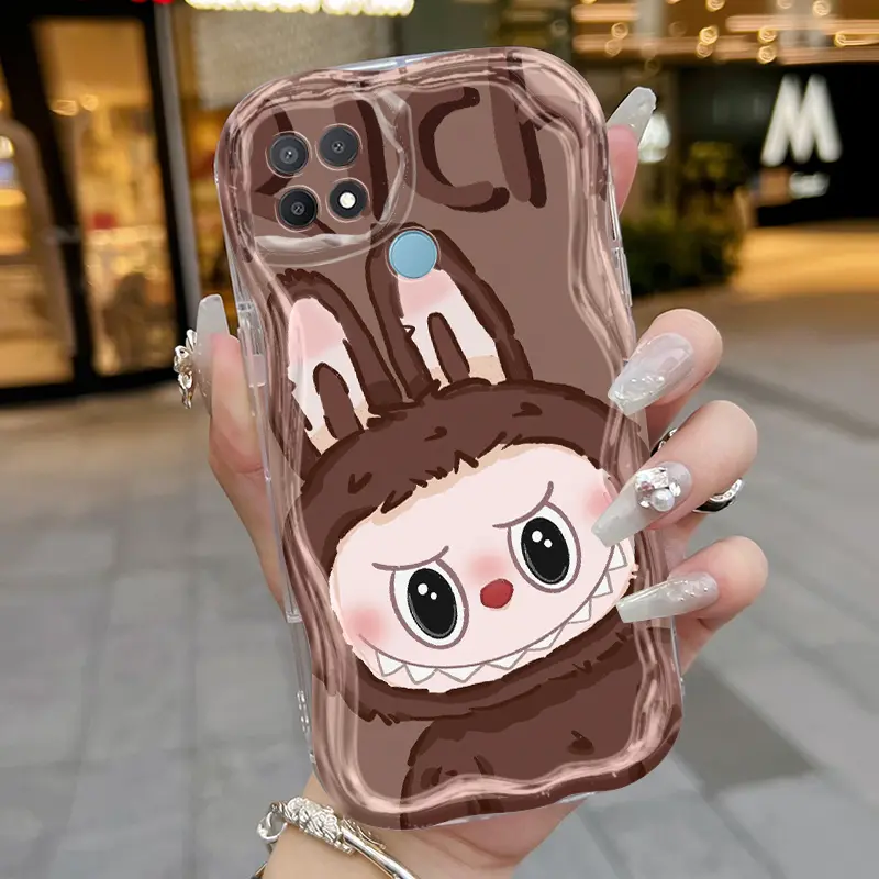 Casing Hp Untuk OPPO A15 A15s A35 Case Kasing HP Labubu lucu ganda Casing Kesing pelindung Silikon Cesing lunak baru Softcase