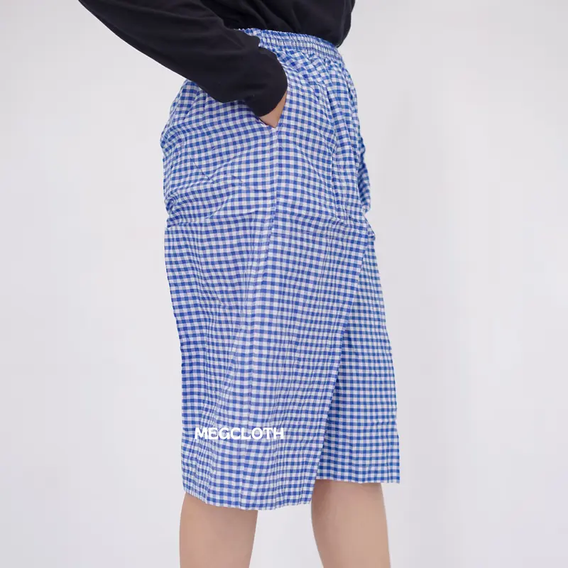 CELANA KOTAK KOTAK WANITA CELANA AESTHETIC CELANA WANITA ESTETIK Nyaman Panjang Polyester Santai Katun Tartan Cantik Serut Casual Pita Motif Pant 8
